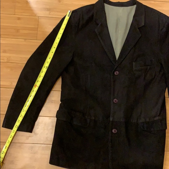 Barneys New York leather jacket black suede men 50 - Picture 7 of 10
